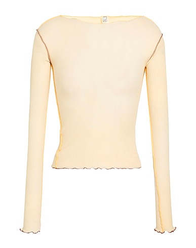 BASERANGE T-shirt Pastel yellow 100% Organic cotton