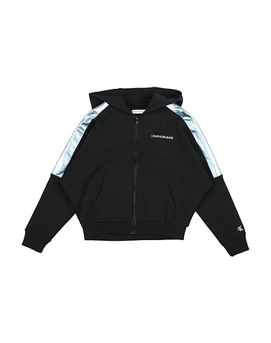 CALVIN KLEIN JEANS Hooded track jacket  Black 100% Cotton