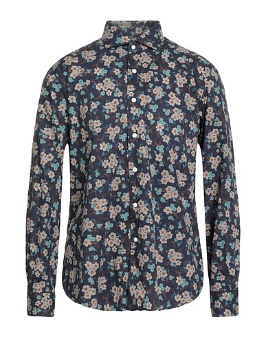 BARBA Napoli Patterned shirt DANDY LIFE Navy 100% Cotton