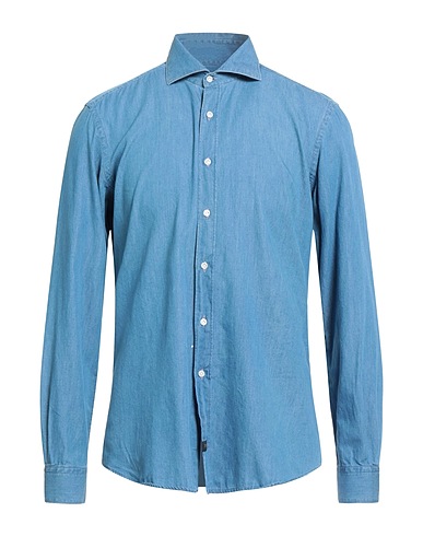 FAY Camicia di jeans Blu 100% Cotone