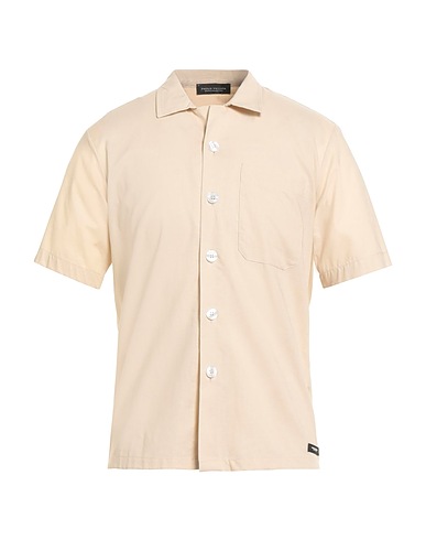 PAOLO PECORA Linen shirt BEACH COLLECTION Beige 65% Linen, 35% Viscose