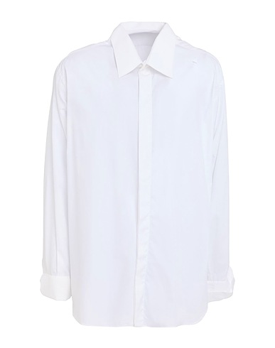 INGRAM Solid colour shirt White 100% Cotton