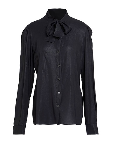 DOLCE&GABBANA Solid color shirts & blouses Black 94% Viscose, 6% Elastane