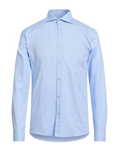 HAMAKI-HO Solid color shirt Sky blue 100% Cotton