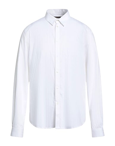 OFFICINA 36 Solid colour shirt White 100% Cotton