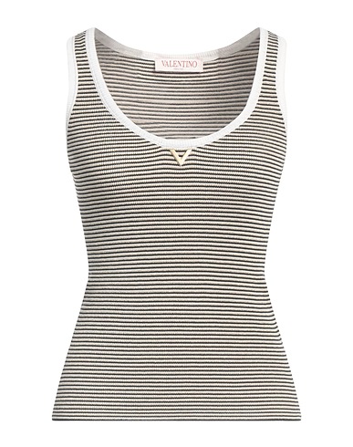 VALENTINO GARAVANI Top White 68% Cotton, 26% Viscose, 6% Metallic fiber