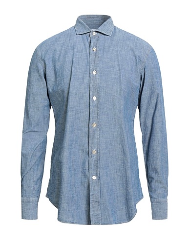 ELEVENTY Denim shirt PLATINUM 100% Cotton