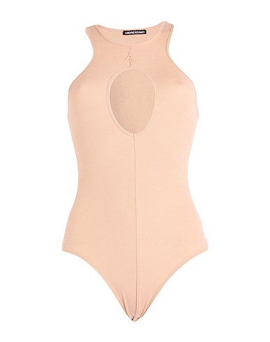 ANDREĀDAMO TOPS & TEES Camel 98% Cotton, 2% Elastane