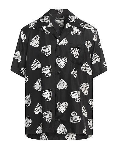 DOLCE&GABBANA Patterned shirt Black 100% Silk