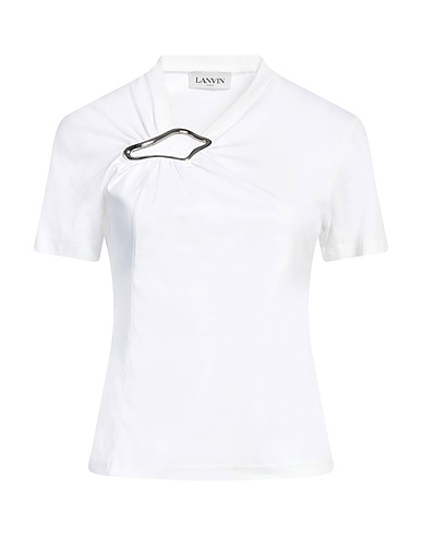 LANVIN T-shirt White 100% Cotton, Zamak