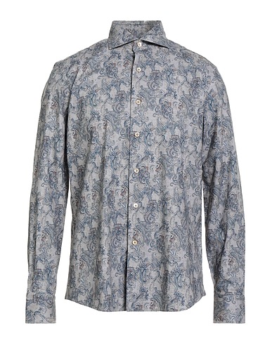 ALESSANDRO GHERARDI Patterned shirt Grey 100% Cotton