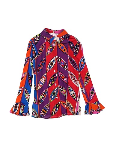PUCCI Camicie  e bluse fantasia Rosso 100% Cotone, Viscosa