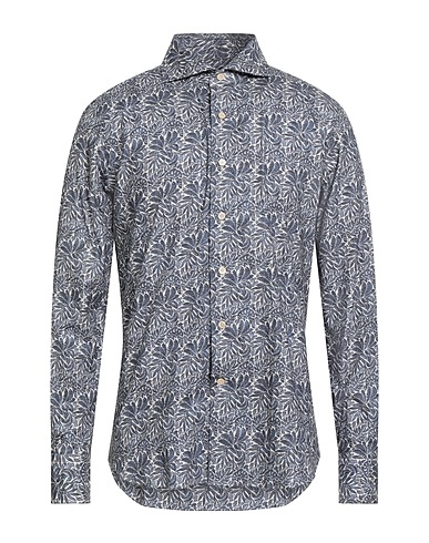 ALESSANDRO GHERARDI Patterned shirt Navy 100% Cotton