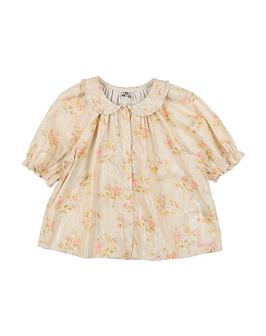 BONTON Patterned shirts & blouses Beige 87% Cotton, 13% Nylon