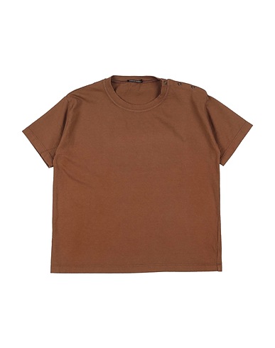ALBUM DI FAMIGLIA Ｔシャツ ブラウン コットン 100%