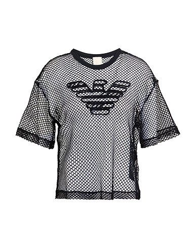 EMPORIO ARMANI T-shirt Black 95% Polyester, 5% Elastane, Modal, Cotton