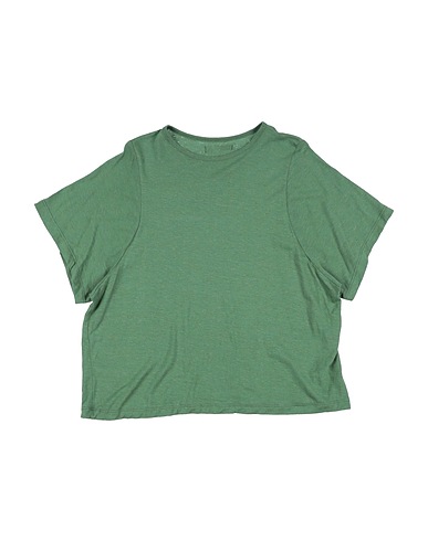 CUCÙ LAB T-Shirt Grün 53% Leinen, 43% Baumwolle, 4% Elastan