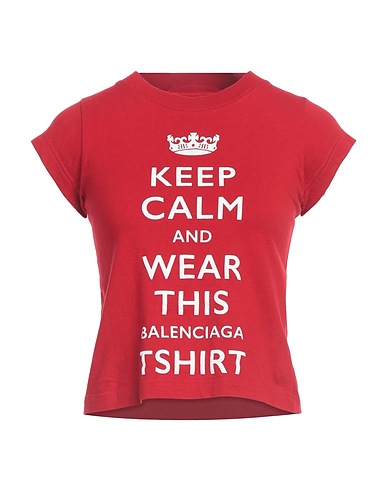 BALENCIAGA Camiseta Rojo 95% Algodón, 5% Elastán