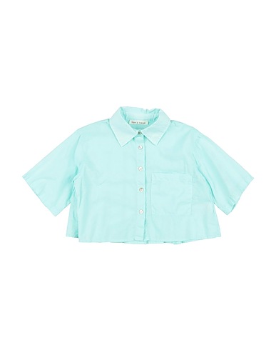 ZHOE & TOBIAH Solid colour shirts & blouses Turquoise 100% Cotton