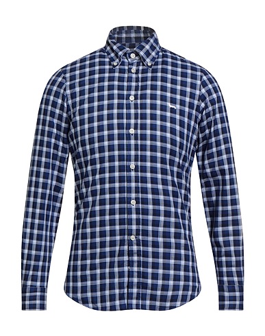 HARMONT & BLAINE Checked shirt Blue 100% Cotton