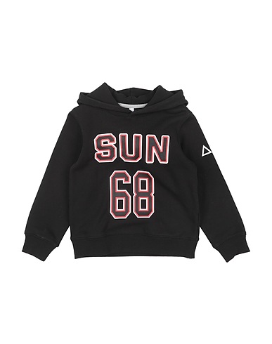 SUN 68 Hooded track jacket  Black 84% Cotton, 16% Polyester