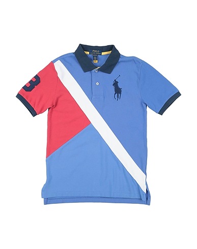 POLO RALPH LAUREN Polo shirt BIG PONY COTTON MESH POLO SHIRT Light blue 100% Cotton