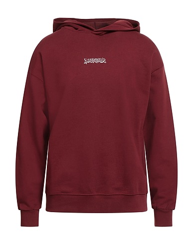 DISCLAIMER Hooded track jacket  Burgundy 100% Cotton