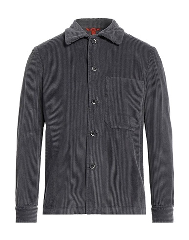 BARENA Solid colour shirt Charcoal 100% Cotton