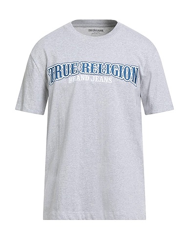 TRUE RELIGION T-shirt Light grey 100% Cotton