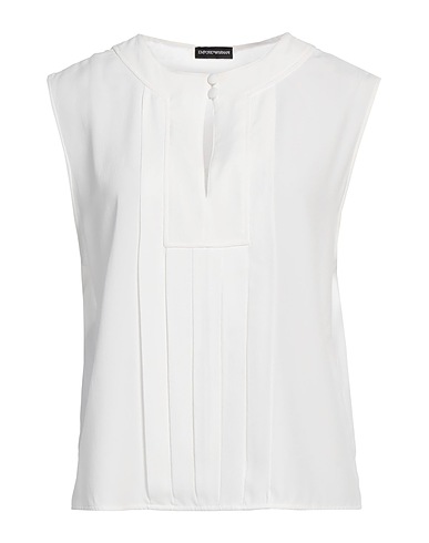 EMPORIO ARMANI Top White 83% Acetate, 17% Silk, Polyester
