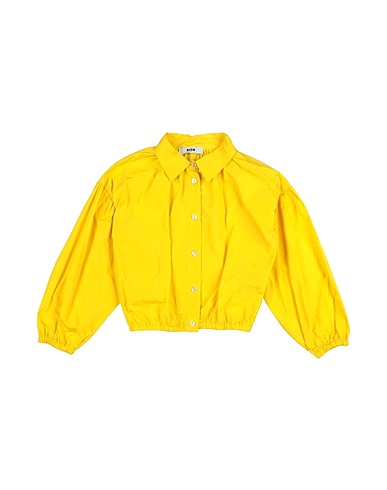 MSGM Solid colour shirts & blouses Yellow 100% Polyester