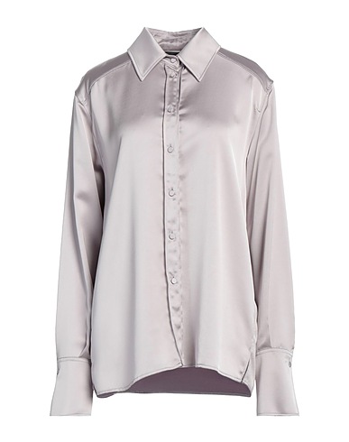 THE ANDAMANE Solid color shirts & blouses Grey 100% Polyester