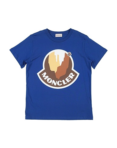 MONCLER T-shirt Blu 100% Cotone