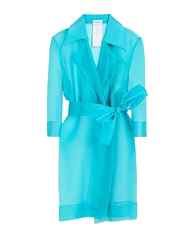 MARELLA Full-length jacket Turquoise 100% Silk