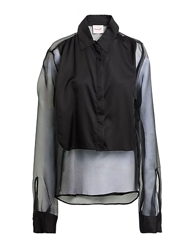 MARIUCCIA Solid color shirts & blouses Black 100% Polyester