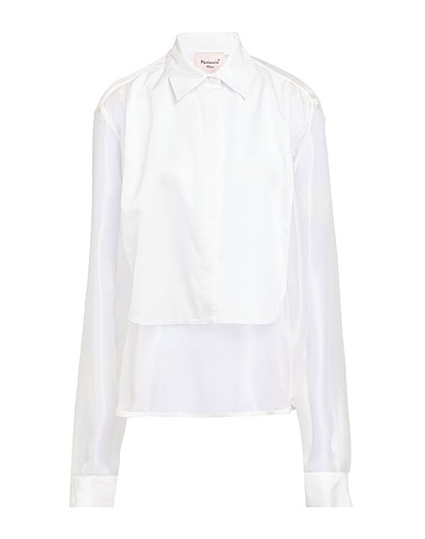 MARIUCCIA Solid colour shirts & blouses White 100% Polyester