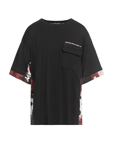 DOLCE&GABBANA T-shirt Black 95% Cotton, 5% Elastane, Viscose, Polyurethane