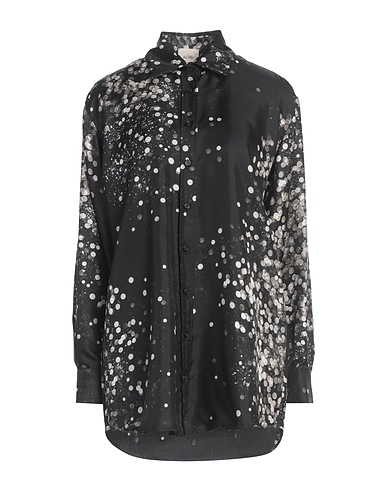 ALYSI Patterned shirts & blouses CHOCOLAT Black 100% Silk