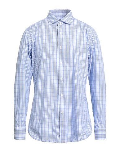 CALIBAN Checked shirt Blue 100% Cotton