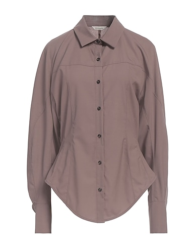 HOLZWEILER Solid colour shirts & blouses 58% Polyester, 39% Wool, 3% Elastane