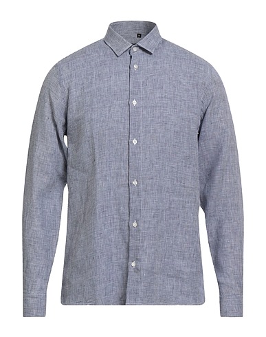 LIU •JO MAN Linen shirt Navy blue 100% Linen
