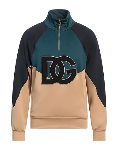 DOLCE&GABBANA Sweatshirt EXCLUSIVE Deep teal 92% Polyester, 8% Elastane, Cotton, Polyamide