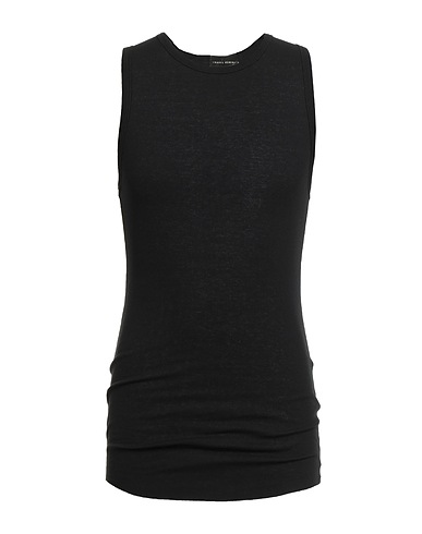 ISABEL BENENATO Canotta Nero 50% Cotone, 50% Modal