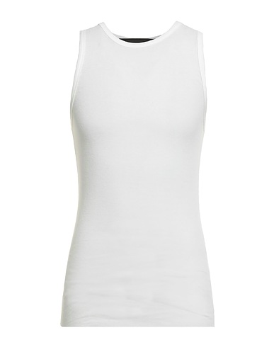 ISABEL BENENATO Tank top White 50% Cotton, 50% Modal