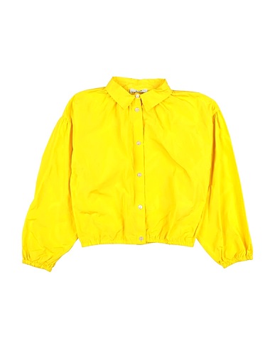 MSGM Solid color shirts & blouses Yellow 100% Polyester