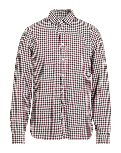 XACUS Checked shirt LEGACY COLLECTION Burgundy 100% Cotton