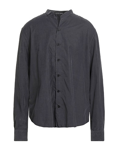 HANNES ROETHER Camicia tinta unita Piombo 100% Cotone