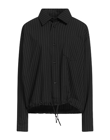 A PAPER KID Camicia a righe Nero 65% Poliestere, 35% Viscosa