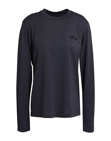 Y-3 T-shirt Black 77% Recycled polyester, 23% Wool