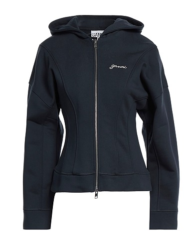 GANNI Hooded sweatshirt Navy 100% Organic cotton
